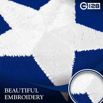 G128 Ohio OH State Flag | 6x10 Ft | StormFlyer Series Embroidered 220GSM Spun Polyester | Embroidered Design, Indoor/Outdoor, Brass Grommets, Heavy Duty, All Weather