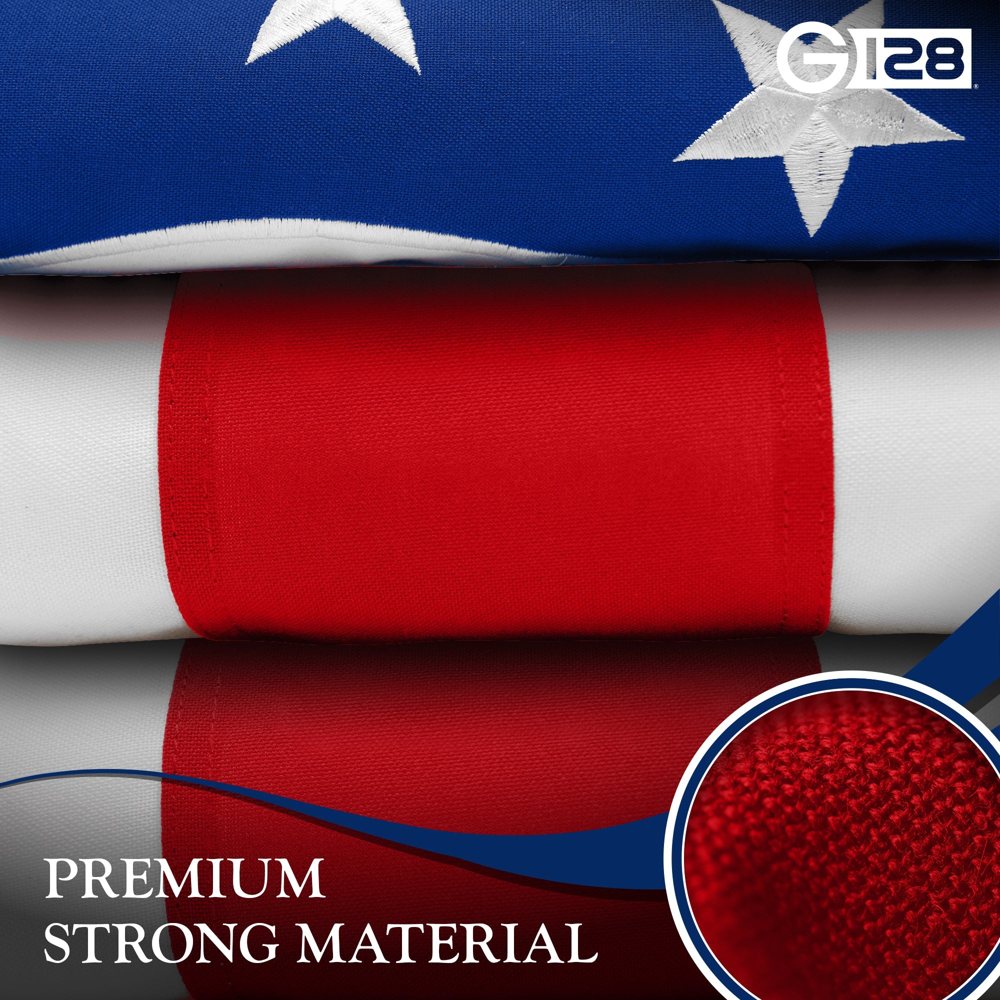 G128 Ohio OH State Flag | 5x8 Ft | StormFlyer Series Embroidered 220GSM Spun Polyester | Embroidered Design, Indoor/Outdoor, Brass Grommets, Heavy Duty, All Weather