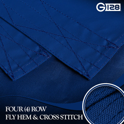 G128 South Carolina SC State Flag | 6x10 Ft | StormFlyer Series Embroidered 220GSM Spun Polyester | Embroidered Design, Indoor/Outdoor, Brass Grommets, Heavy Duty, All Weather