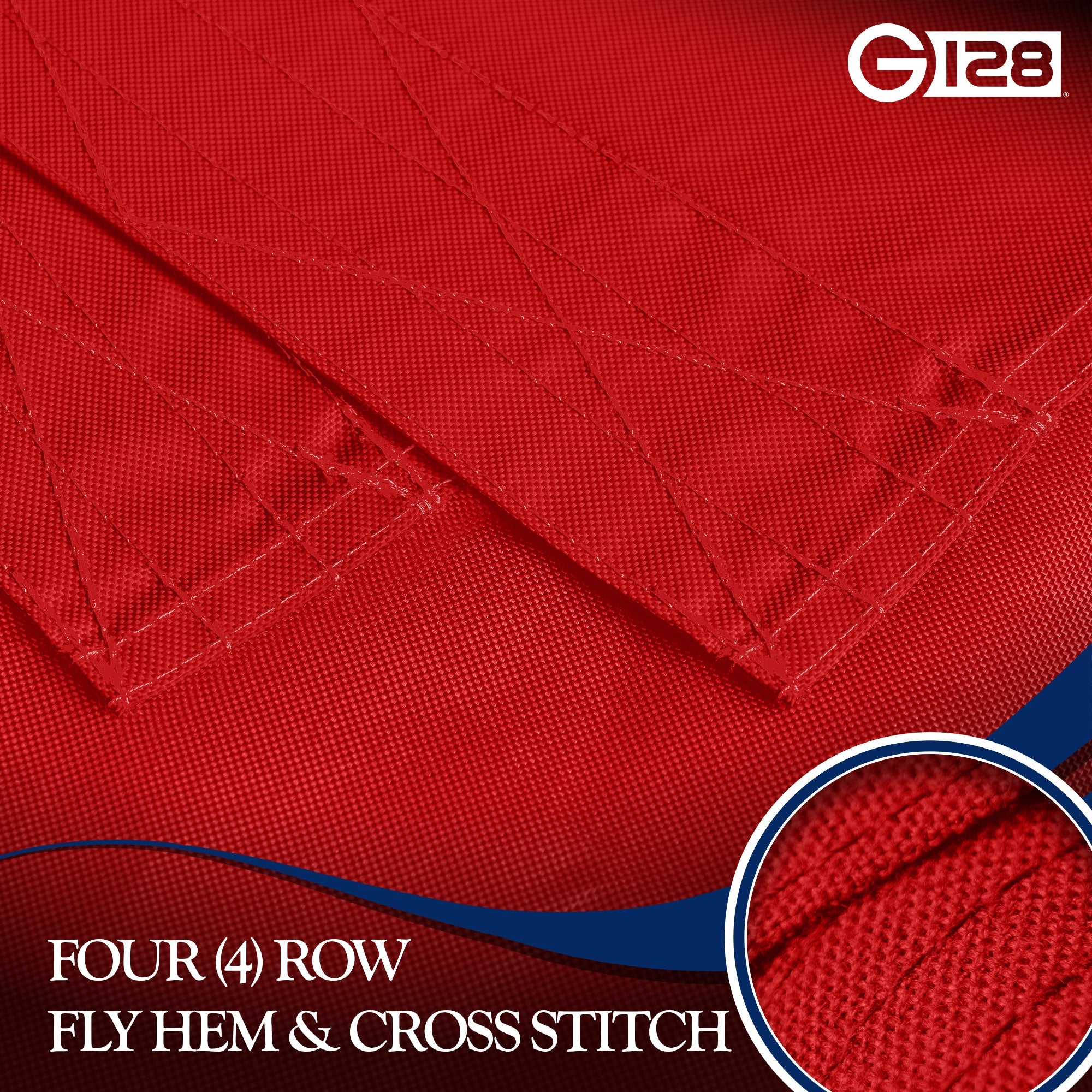 G128 Tennessee TN State Flag | 6x10 Ft | StormFlyer Series Embroidered 220GSM Spun Polyester | Embroidered Design, Indoor/Outdoor, Brass Grommets, Heavy Duty, All Weather