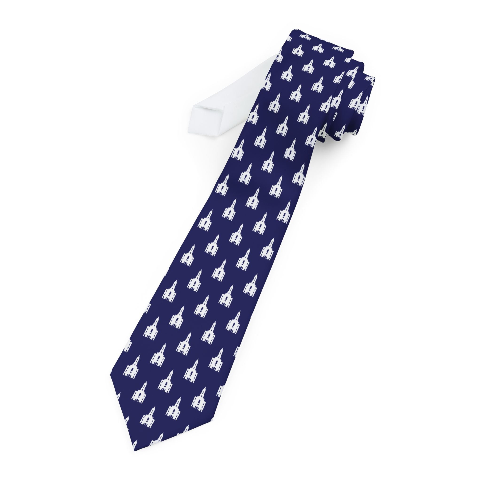 Smithfield Utah Temple Patterned Neck Tie for Elders (Blue) - Mission Wishlist - LDS Missionary Gift Store