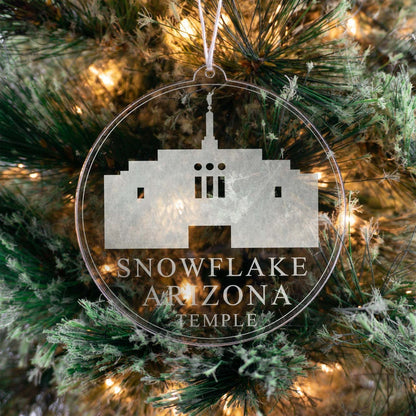 Snowflake Arizona Temple Christmas Ornament - Latter-Day Saint LDS Missionary Gift - Book of Mormon