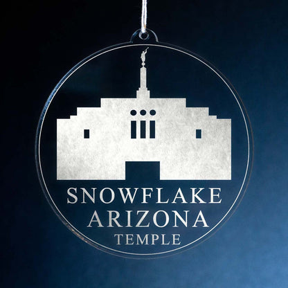 Snowflake Arizona Temple Christmas Ornament - Latter-Day Saint LDS Missionary Gift - Book of Mormon