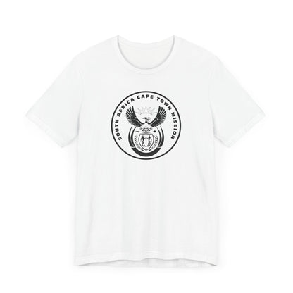 South Africa Cape Town Mission Circular Monochrome Logo T-Shirt - Latter-Day Saint LDS Missionary Gift - Book of Mormon