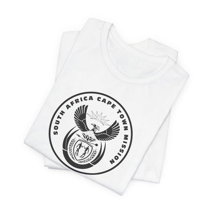 South Africa Cape Town Mission Circular Monochrome Logo T-Shirt - Latter-Day Saint LDS Missionary Gift - Book of Mormon