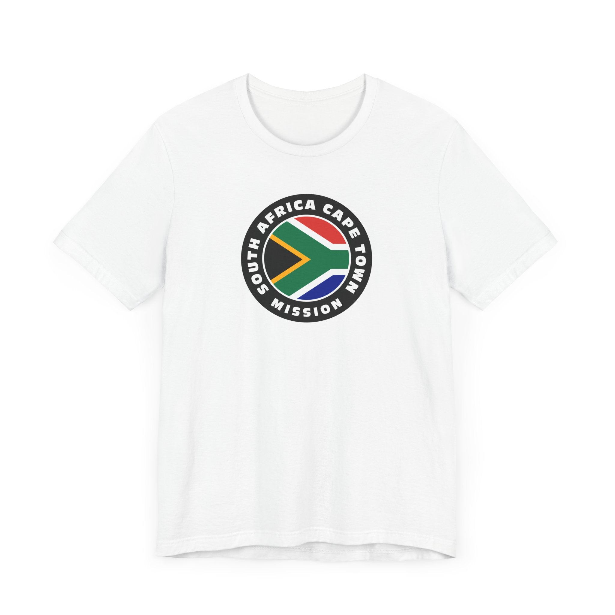 South Africa Cape Town Mission Flag Logo (Black Border) T-shirt - Latter-Day Saint LDS Missionary Gift - Book of Mormon