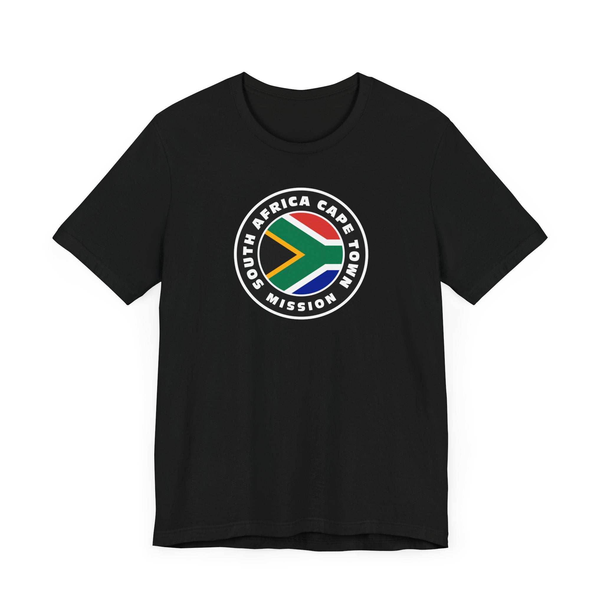 South Africa Cape Town Mission Flag Logo (Black Border) T-shirt - Latter-Day Saint LDS Missionary Gift - Book of Mormon