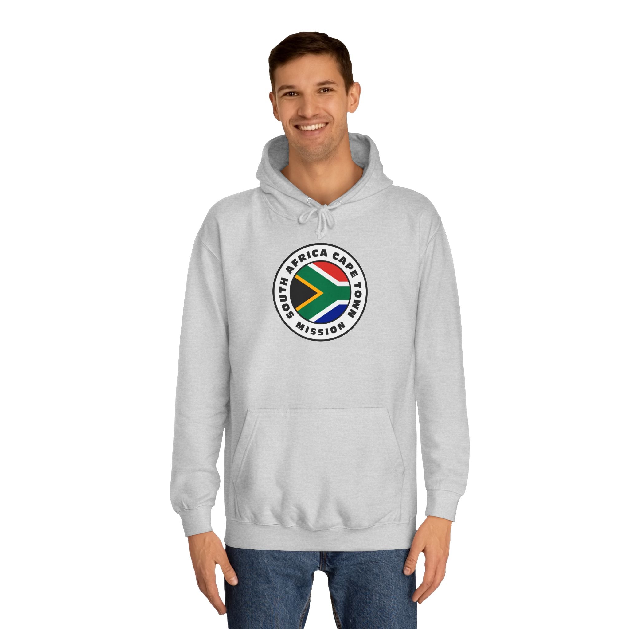 South Africa Cape Town Mission Flag Logo (White Border) College Hoodie - Latter-Day Saint LDS Missionary Gift - Book of Mormon