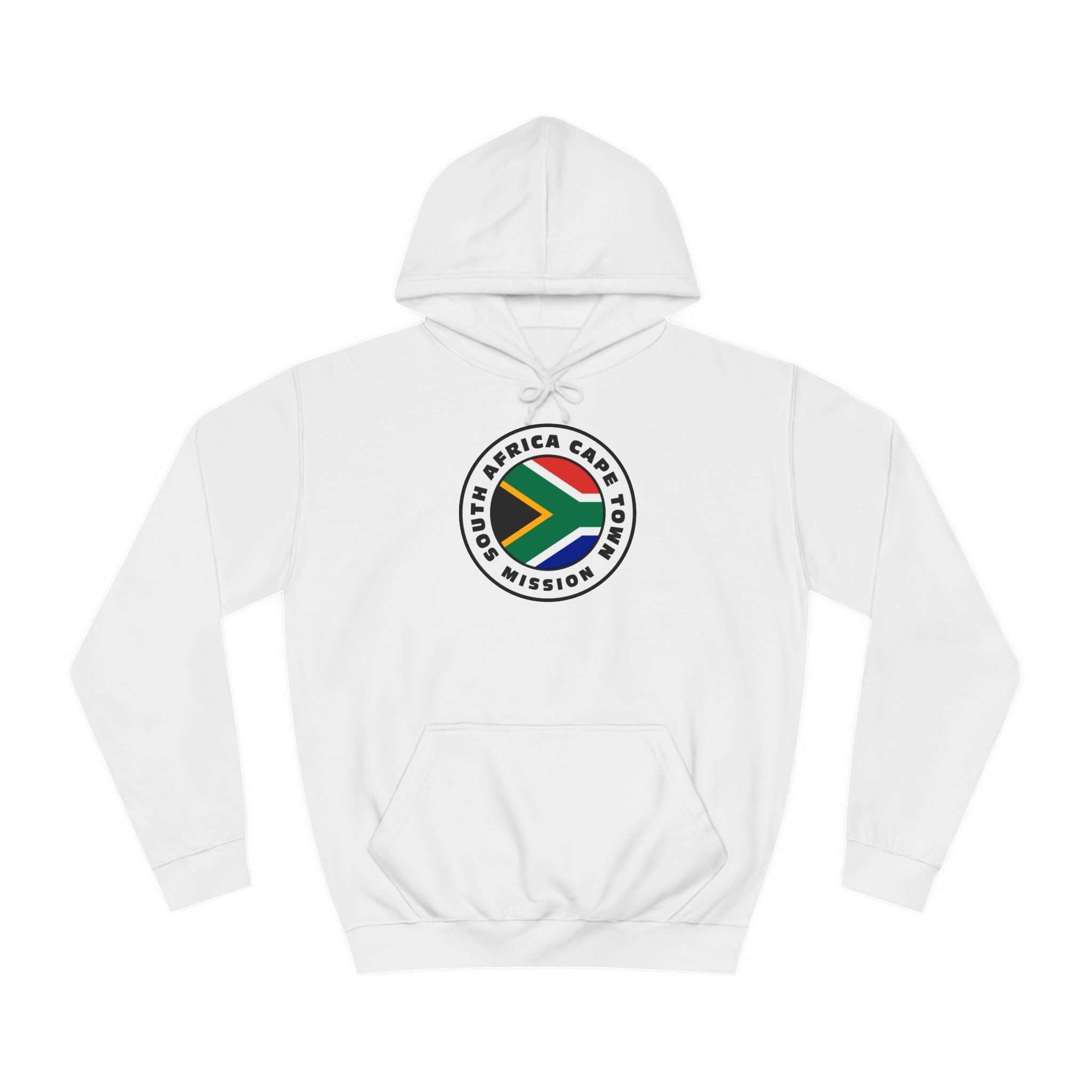 South Africa Cape Town Mission Flag Logo (White Border) College Hoodie - Latter-Day Saint LDS Missionary Gift - Book of Mormon