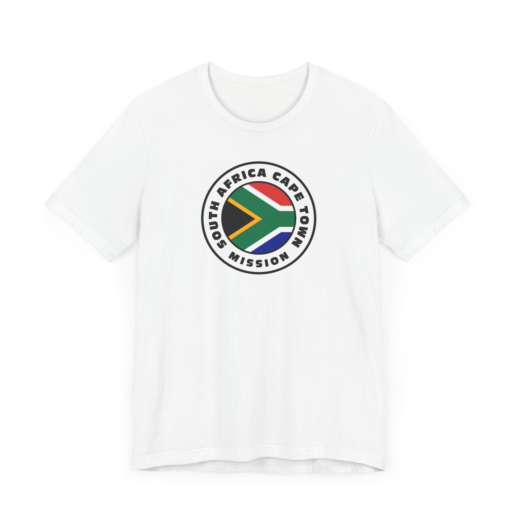 South Africa Cape Town Mission Flag Logo (White Border) T-shirt - Latter-Day Saint LDS Missionary Gift - Book of Mormon