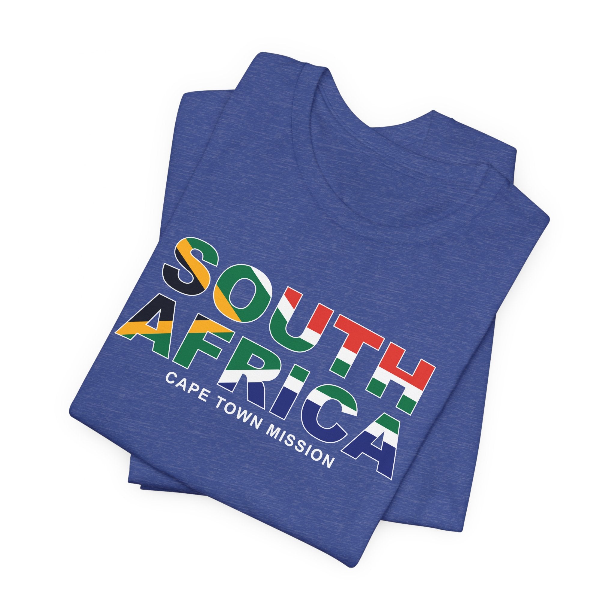 South Africa Cape Town Mission Flag Title T-shirt - Latter-Day Saint LDS Missionary Gift - Book of Mormon