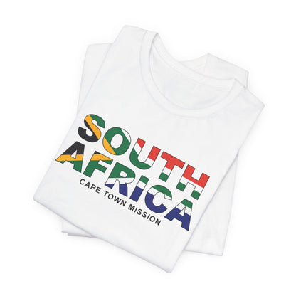 South Africa Cape Town Mission Flag Title T-shirt - Latter-Day Saint LDS Missionary Gift - Book of Mormon