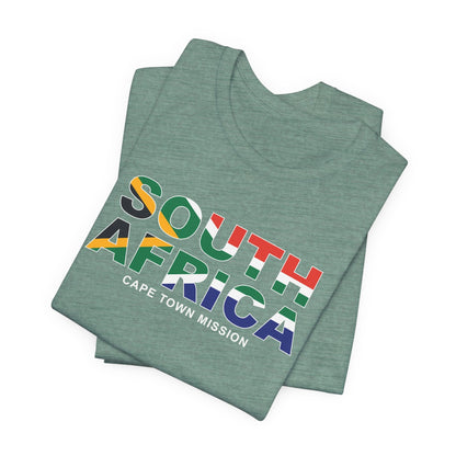 South Africa Cape Town Mission Flag Title T-shirt - Latter-Day Saint LDS Missionary Gift - Book of Mormon