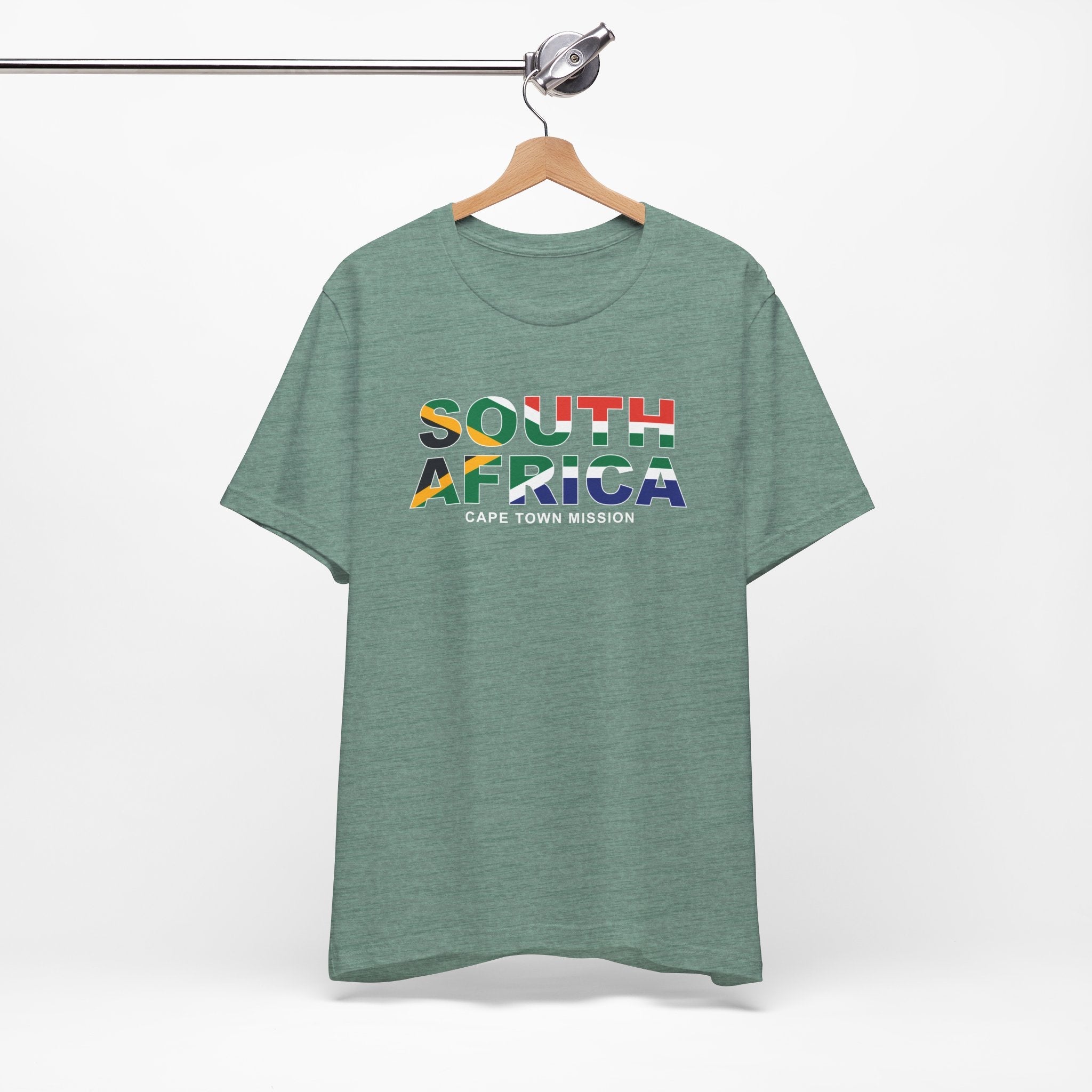 South Africa Cape Town Mission Flag Title T-shirt - Latter-Day Saint LDS Missionary Gift - Book of Mormon