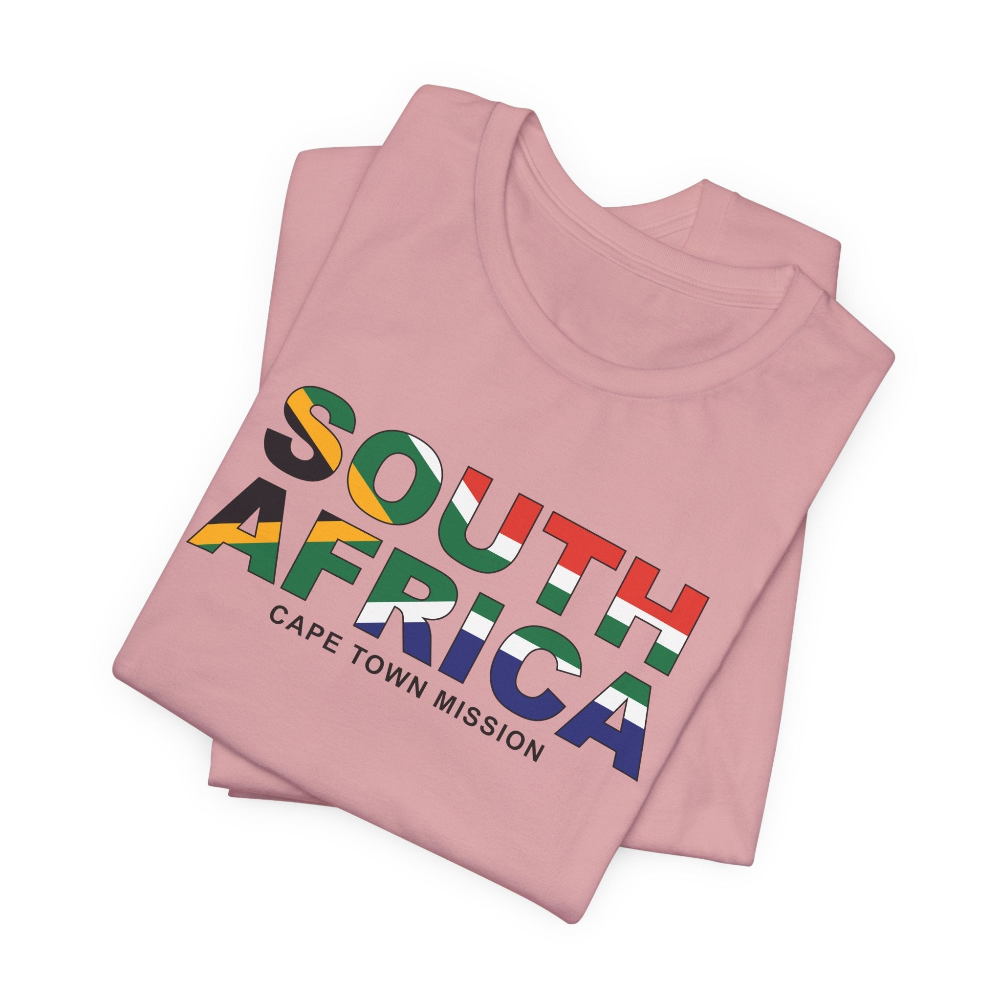 South Africa Cape Town Mission Flag Title T-shirt - Latter-Day Saint LDS Missionary Gift - Book of Mormon