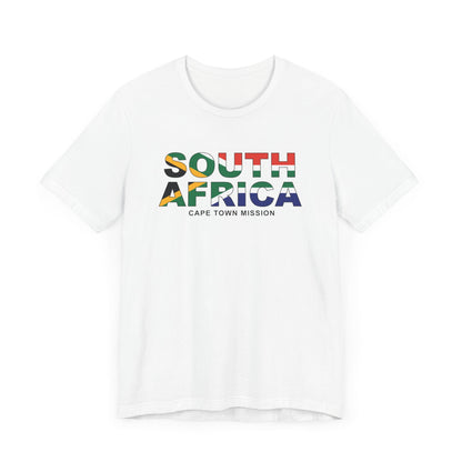 South Africa Cape Town Mission Flag Title T-shirt - Latter-Day Saint LDS Missionary Gift - Book of Mormon