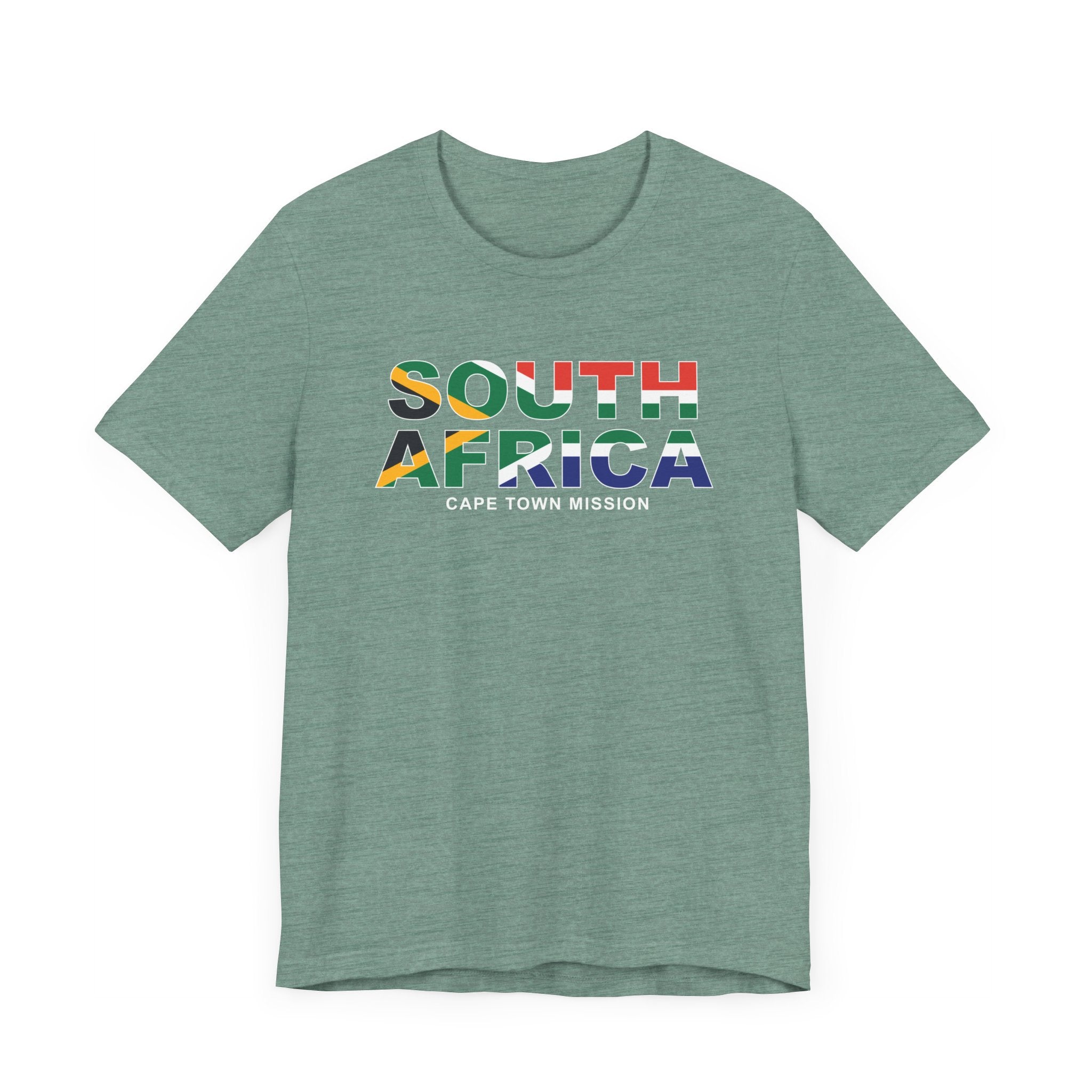 South Africa Cape Town Mission Flag Title T-shirt - Latter-Day Saint LDS Missionary Gift - Book of Mormon