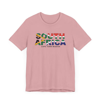 South Africa Cape Town Mission Flag Title T-shirt - Latter-Day Saint LDS Missionary Gift - Book of Mormon