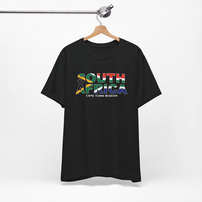 South Africa Cape Town Mission Flag Title T-shirt - Latter-Day Saint LDS Missionary Gift - Book of Mormon