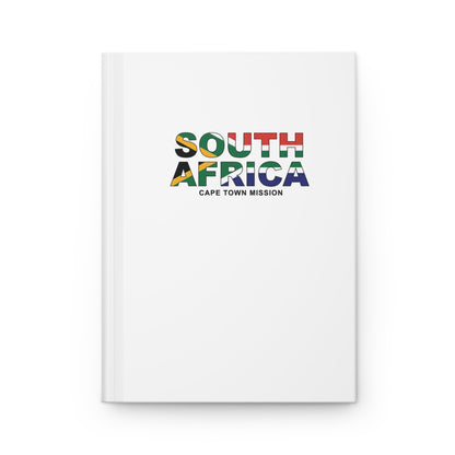 South Africa Cape Town Mission Flag Title White Hardcover Journal Matte - Latter-Day Saint LDS Missionary Gift - Book of Mormon