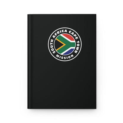 South Africa Cape Town Mission Logo Design Black Hardcover Journal Matte - Latter-Day Saint LDS Missionary Gift - Book of Mormon