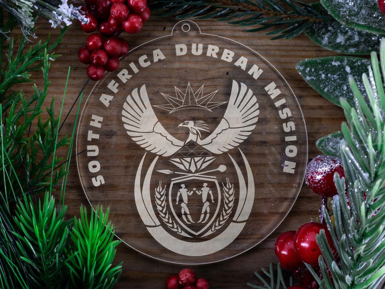 South Africa Durban Mission Christmas Ornament - Latter-Day Saint LDS Missionary Gift - Book of Mormon