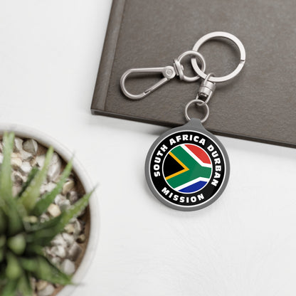 South Africa Durban Mission Circle Flag Key Tag - Latter-Day Saint LDS Missionary Gift - Book of Mormon