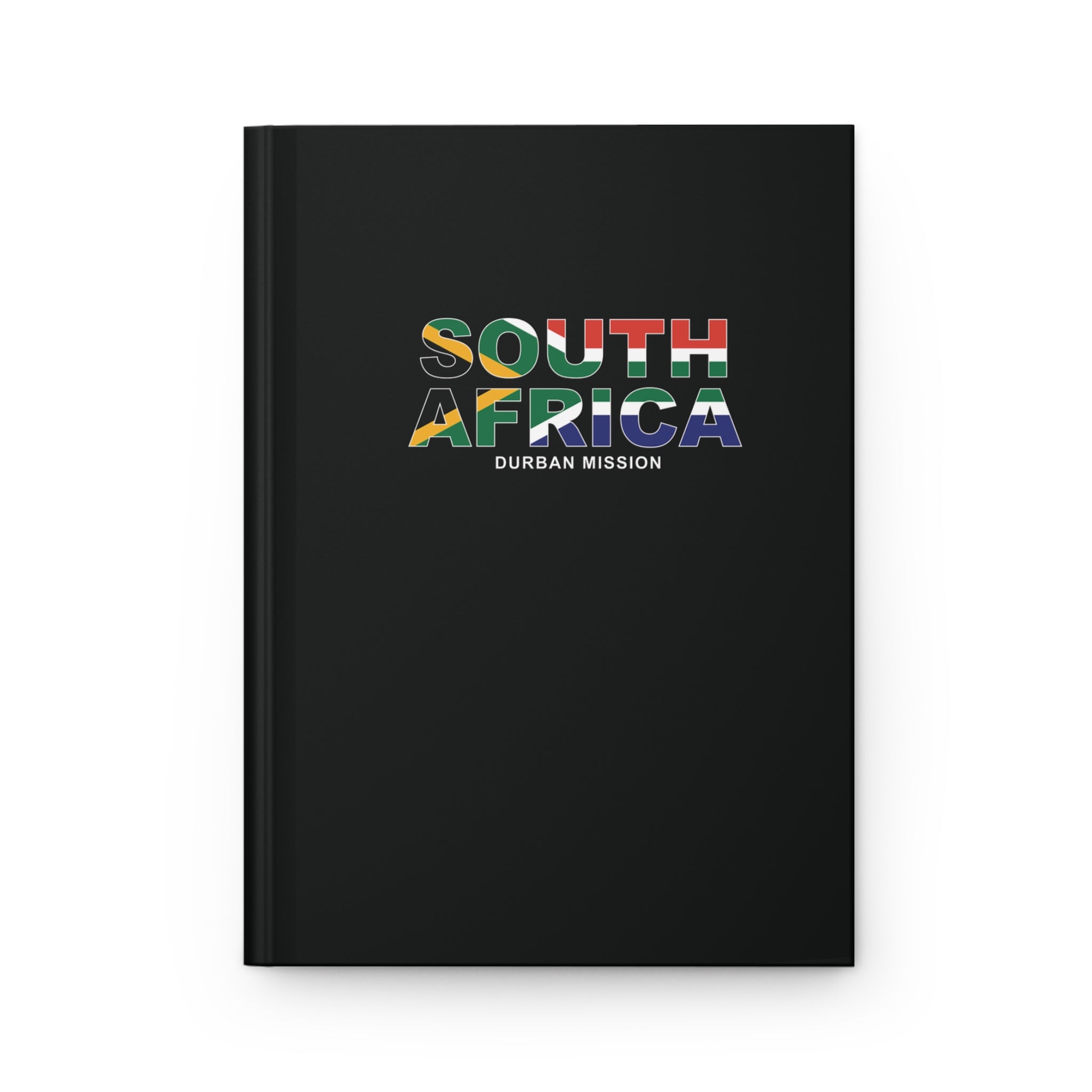 South Africa Durban Mission Flag Title Black Hardcover Journal Matte - Latter-Day Saint LDS Missionary Gift - Book of Mormon