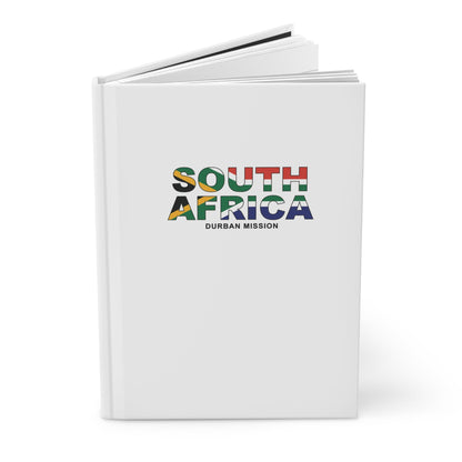 South Africa Durban Mission Flag Title White Hardcover Journal Matte - Latter-Day Saint LDS Missionary Gift - Book of Mormon