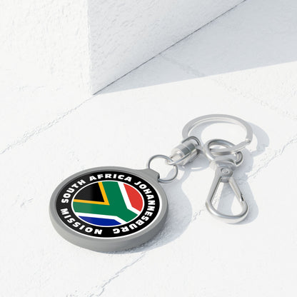 South Africa Johannesburg Mission Circle Flag Key Tag - Latter-Day Saint LDS Missionary Gift - Book of Mormon