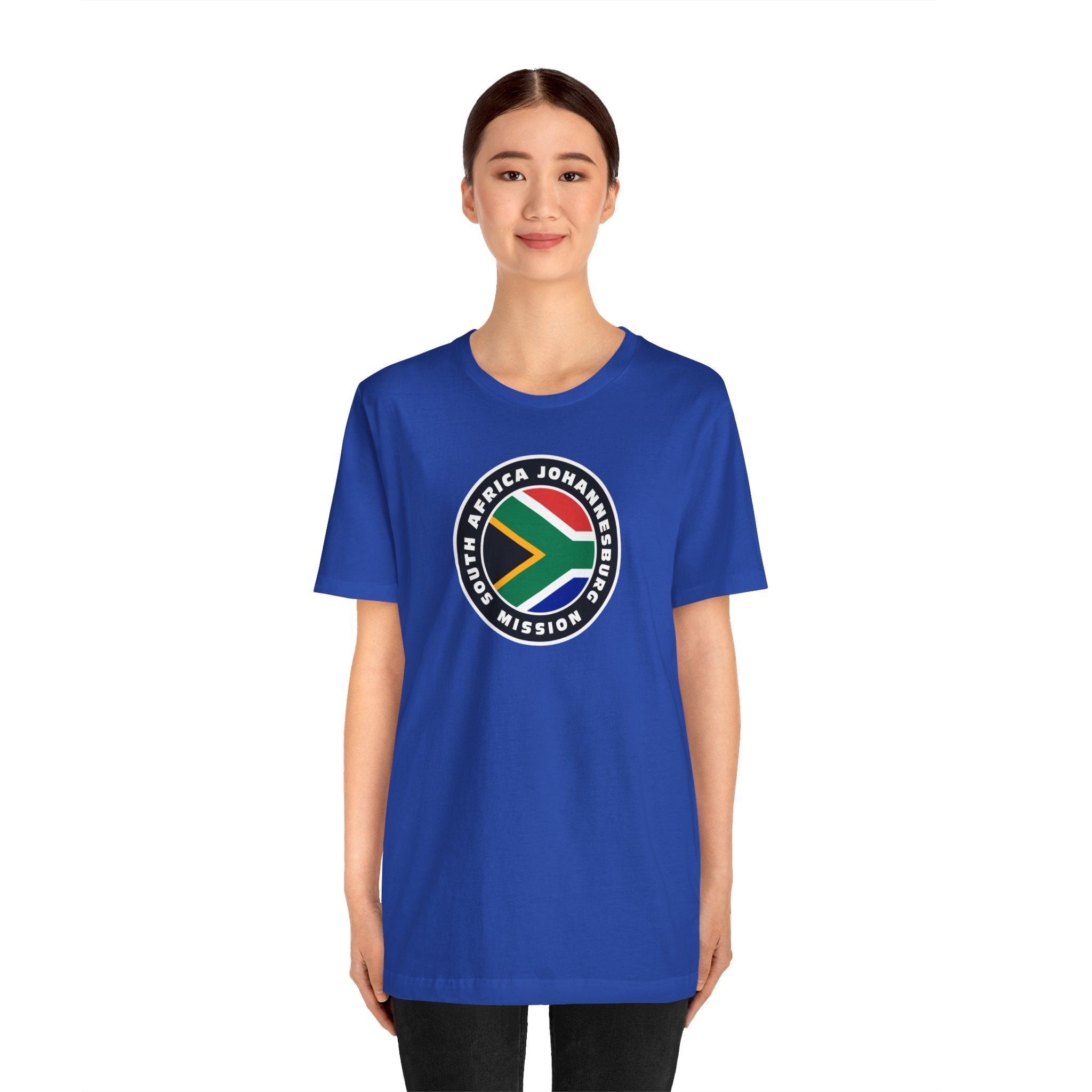 South Africa Johannesburg Mission Flag Logo (Black Border) T-shirt - Latter-Day Saint LDS Missionary Gift - Book of Mormon