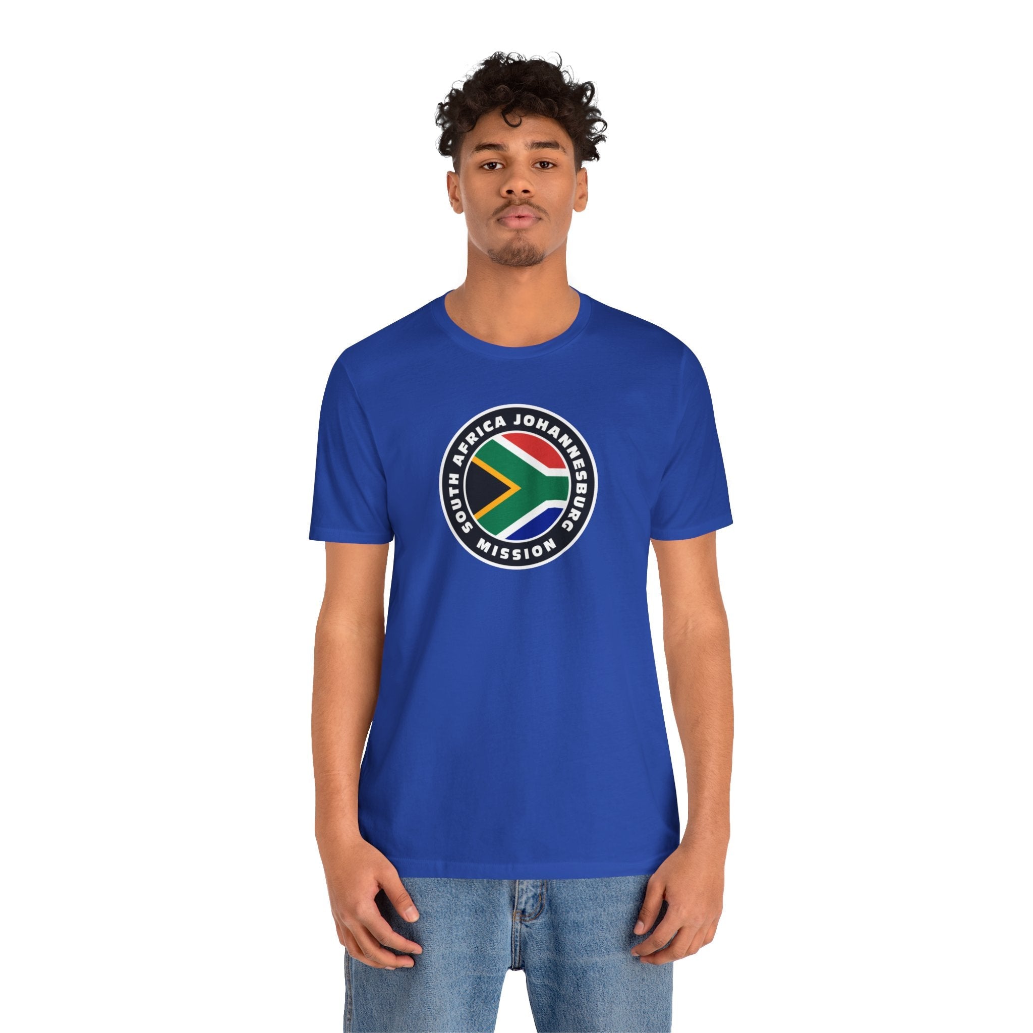 South Africa Johannesburg Mission Flag Logo (Black Border) T-shirt - Latter-Day Saint LDS Missionary Gift - Book of Mormon