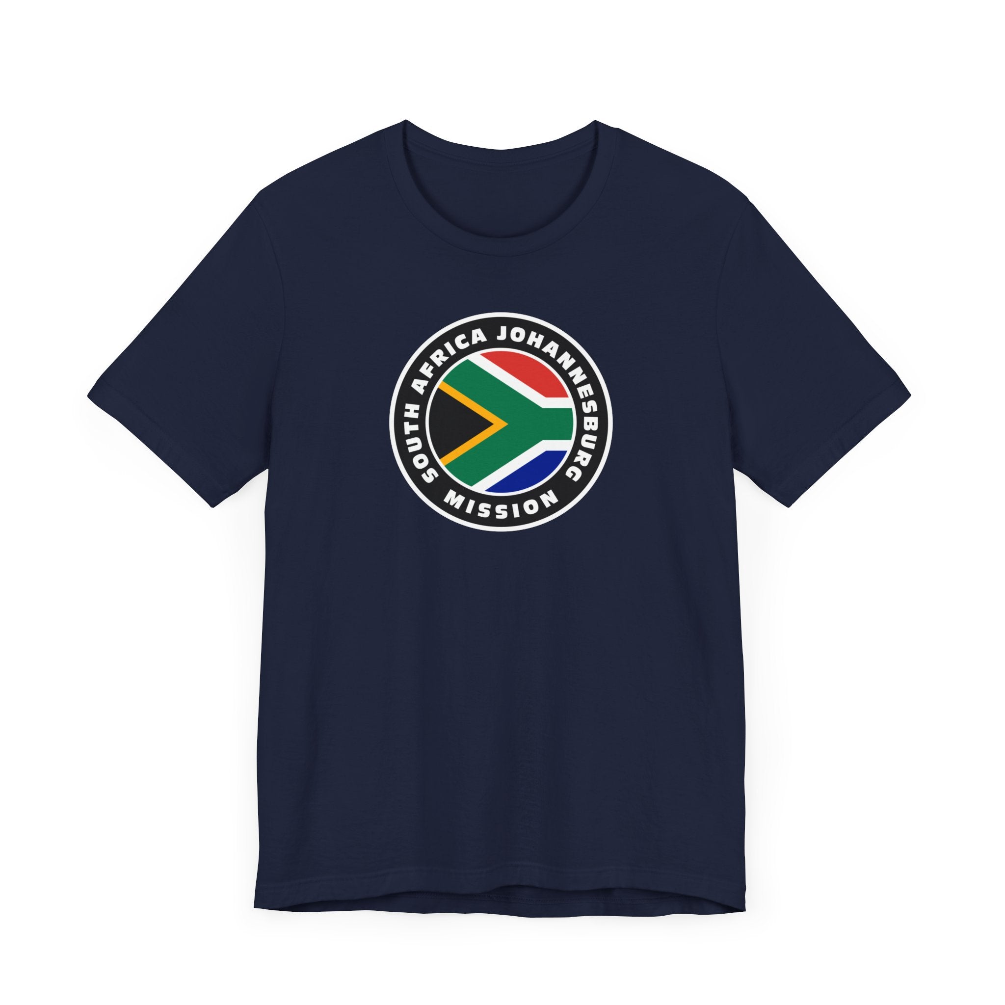 South Africa Johannesburg Mission Flag Logo (Black Border) T-shirt - Latter-Day Saint LDS Missionary Gift - Book of Mormon