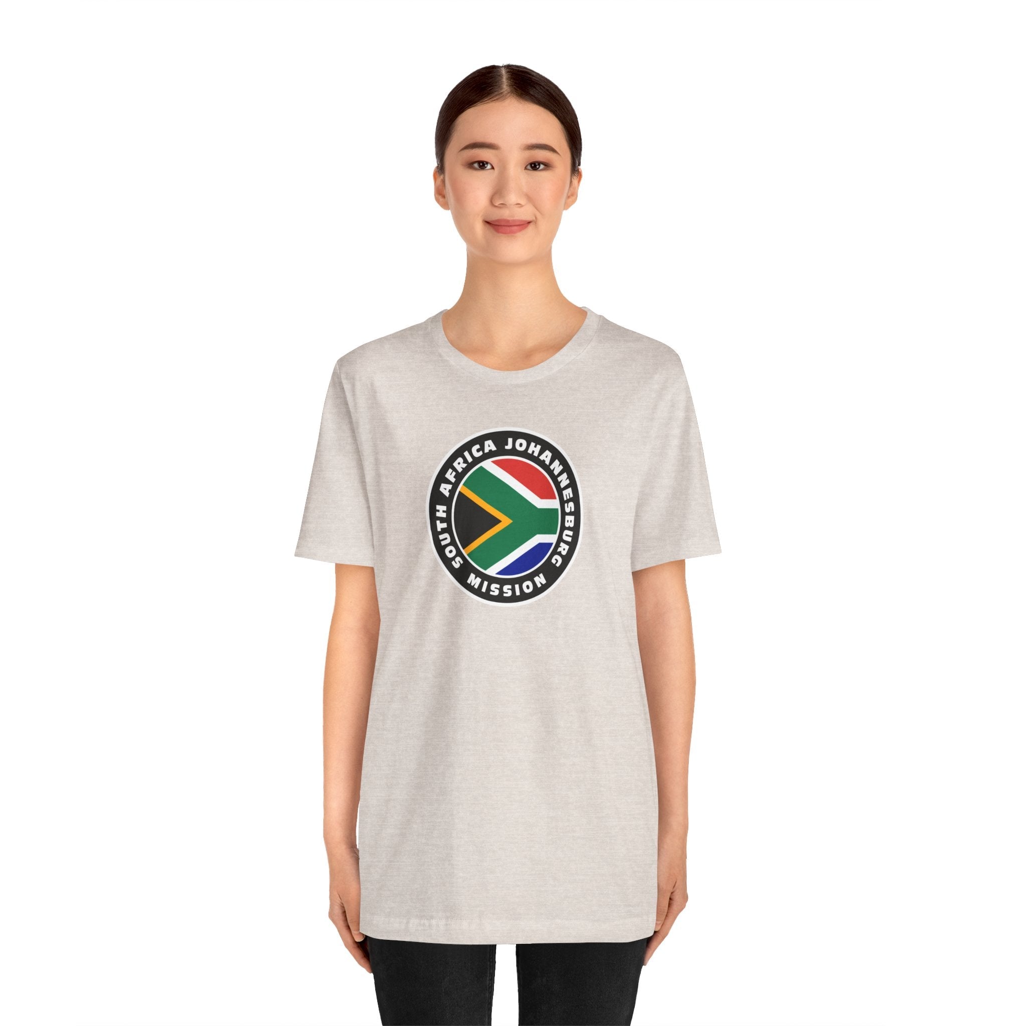 South Africa Johannesburg Mission Flag Logo (Black Border) T-shirt - Latter-Day Saint LDS Missionary Gift - Book of Mormon