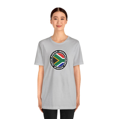 South Africa Johannesburg Mission Flag Logo (Black Border) T-shirt - Latter-Day Saint LDS Missionary Gift - Book of Mormon