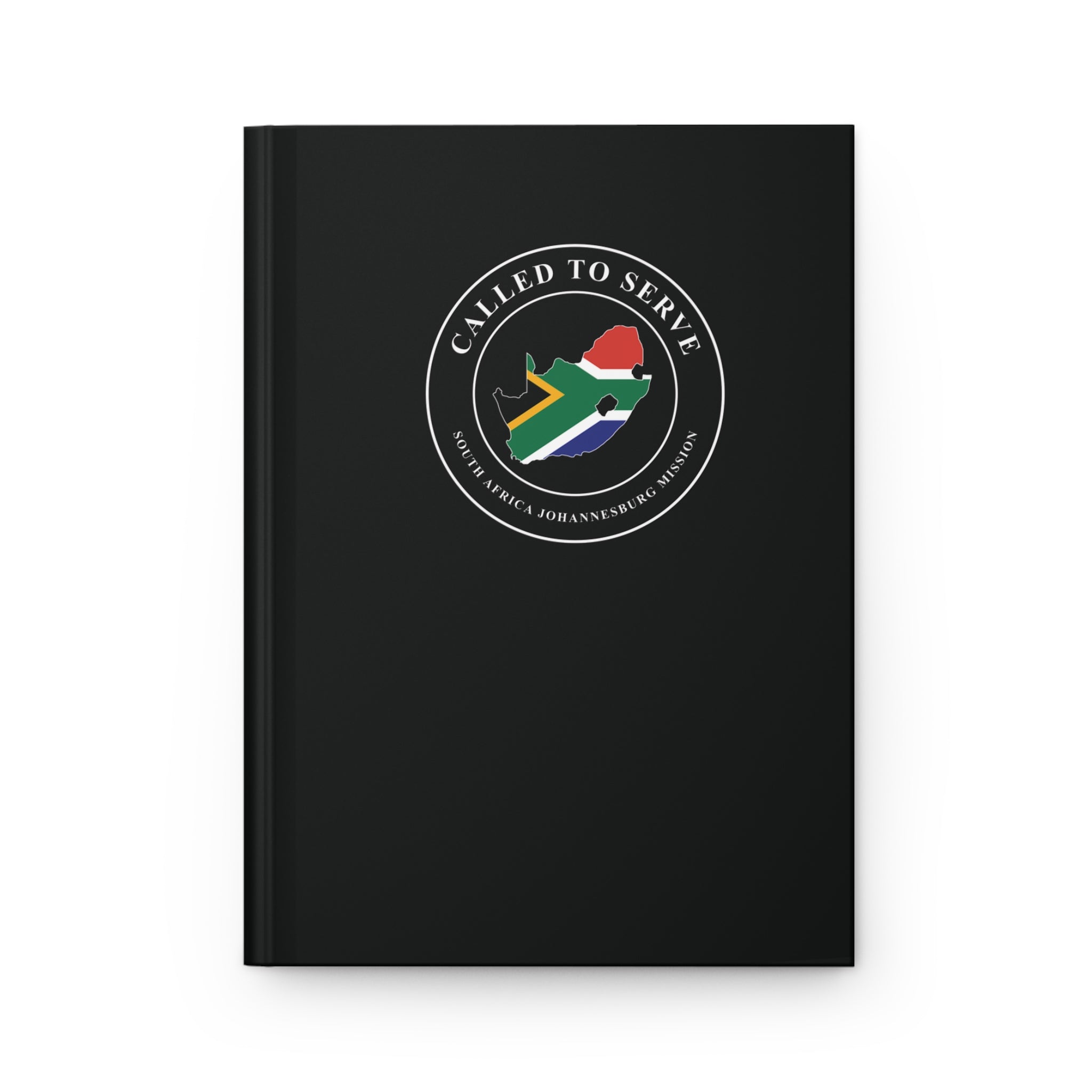 South Africa Johannesburg Mission Flag Map Called to Serve Black Hardcover Journal Matte - Latter-Day Saint LDS Missionary Gift - Book of Mormon