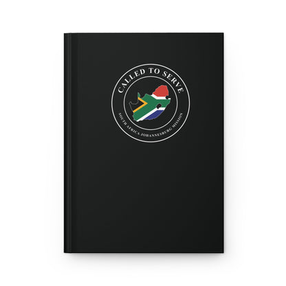 South Africa Johannesburg Mission Flag Map Called to Serve Black Hardcover Journal Matte - Latter-Day Saint LDS Missionary Gift - Book of Mormon