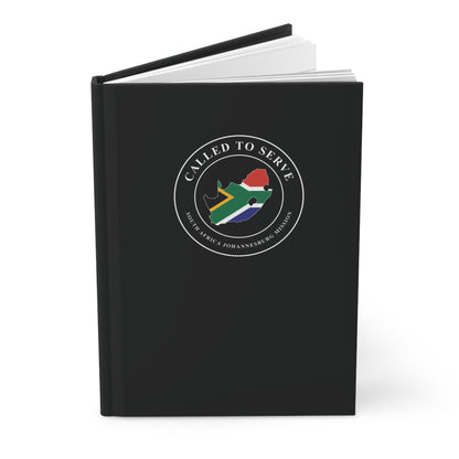 South Africa Johannesburg Mission Flag Map Called to Serve Black Hardcover Journal Matte - Latter-Day Saint LDS Missionary Gift - Book of Mormon