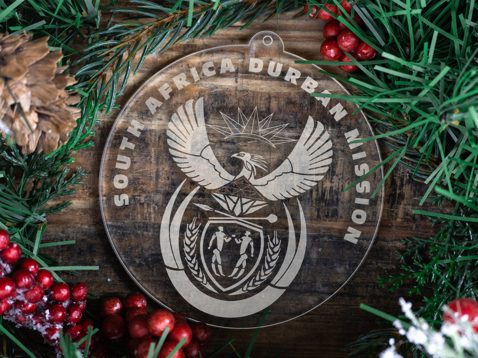 LDS South Africa Pretoria Mission Christmas Ornament with Christmas Decorations