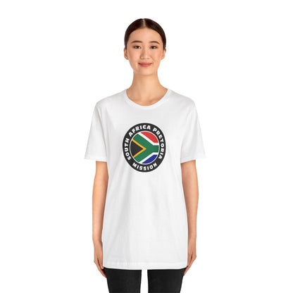 South Africa Pretoria Mission Flag Logo (Black Border) T-shirt - Latter-Day Saint LDS Missionary Gift - Book of Mormon