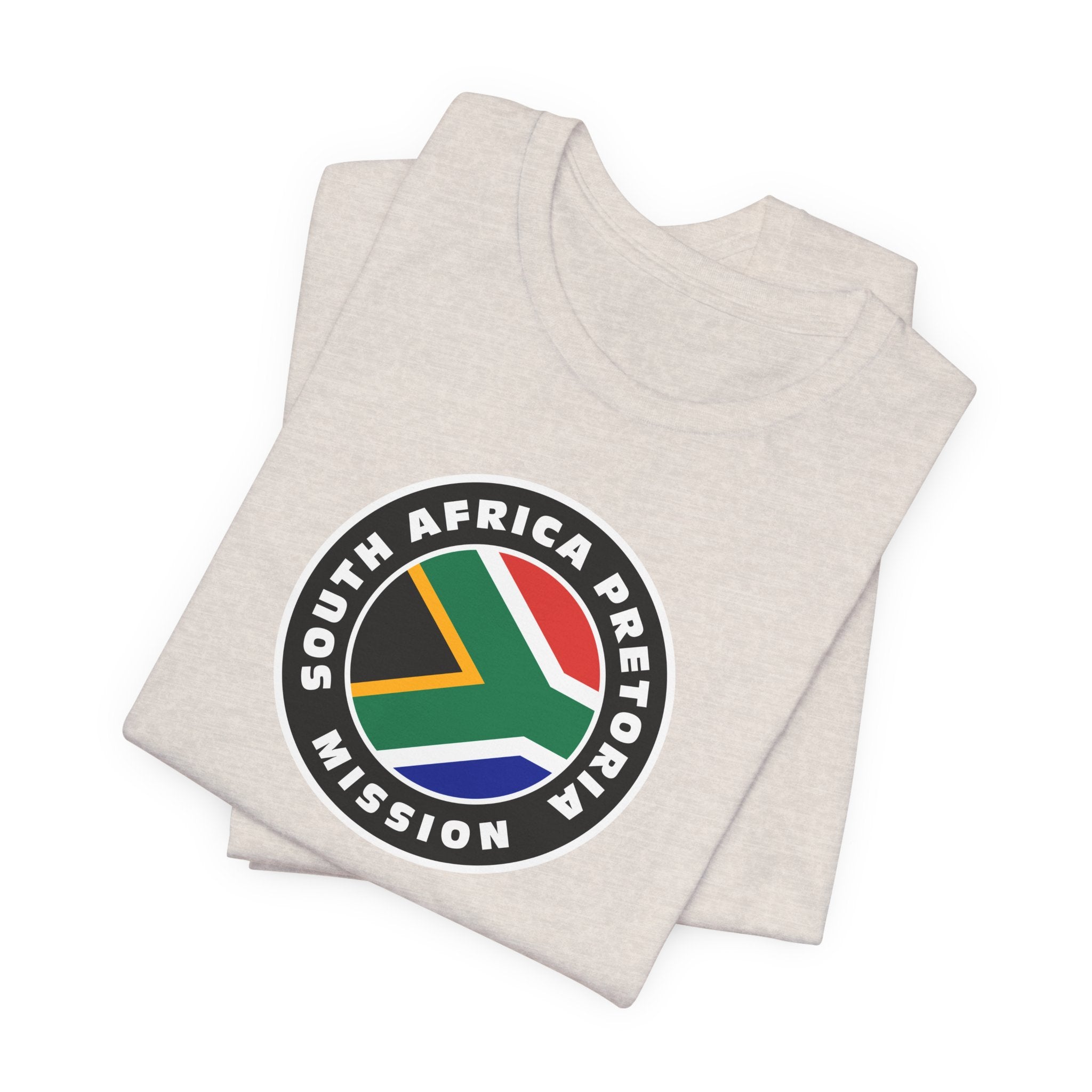 South Africa Pretoria Mission Flag Logo (Black Border) T-shirt - Latter-Day Saint LDS Missionary Gift - Book of Mormon