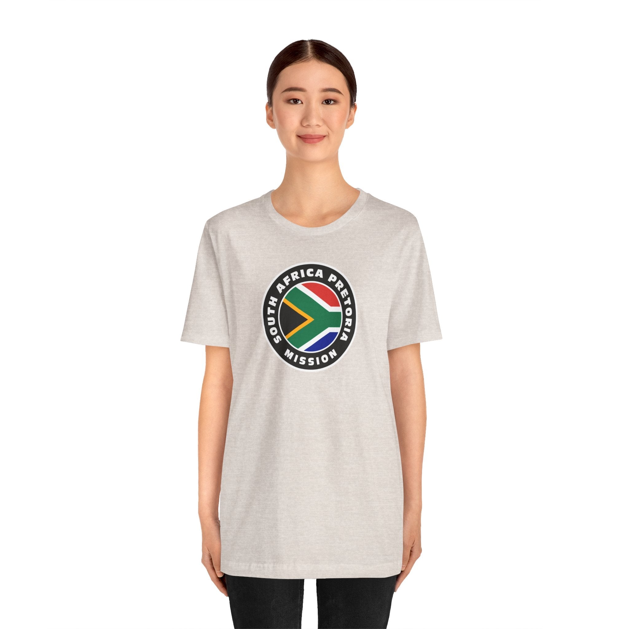 South Africa Pretoria Mission Flag Logo (Black Border) T-shirt - Latter-Day Saint LDS Missionary Gift - Book of Mormon