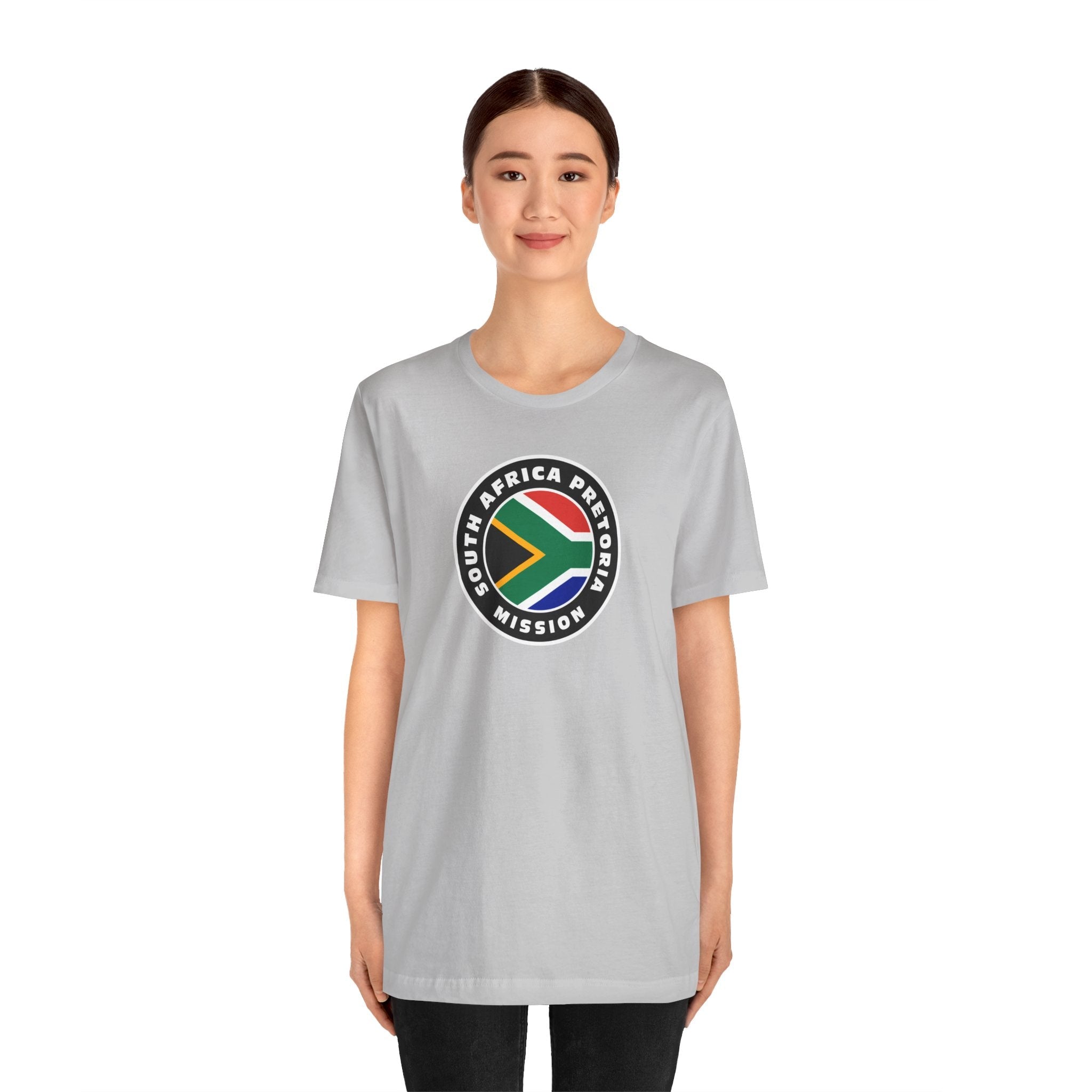 South Africa Pretoria Mission Flag Logo (Black Border) T-shirt - Latter-Day Saint LDS Missionary Gift - Book of Mormon