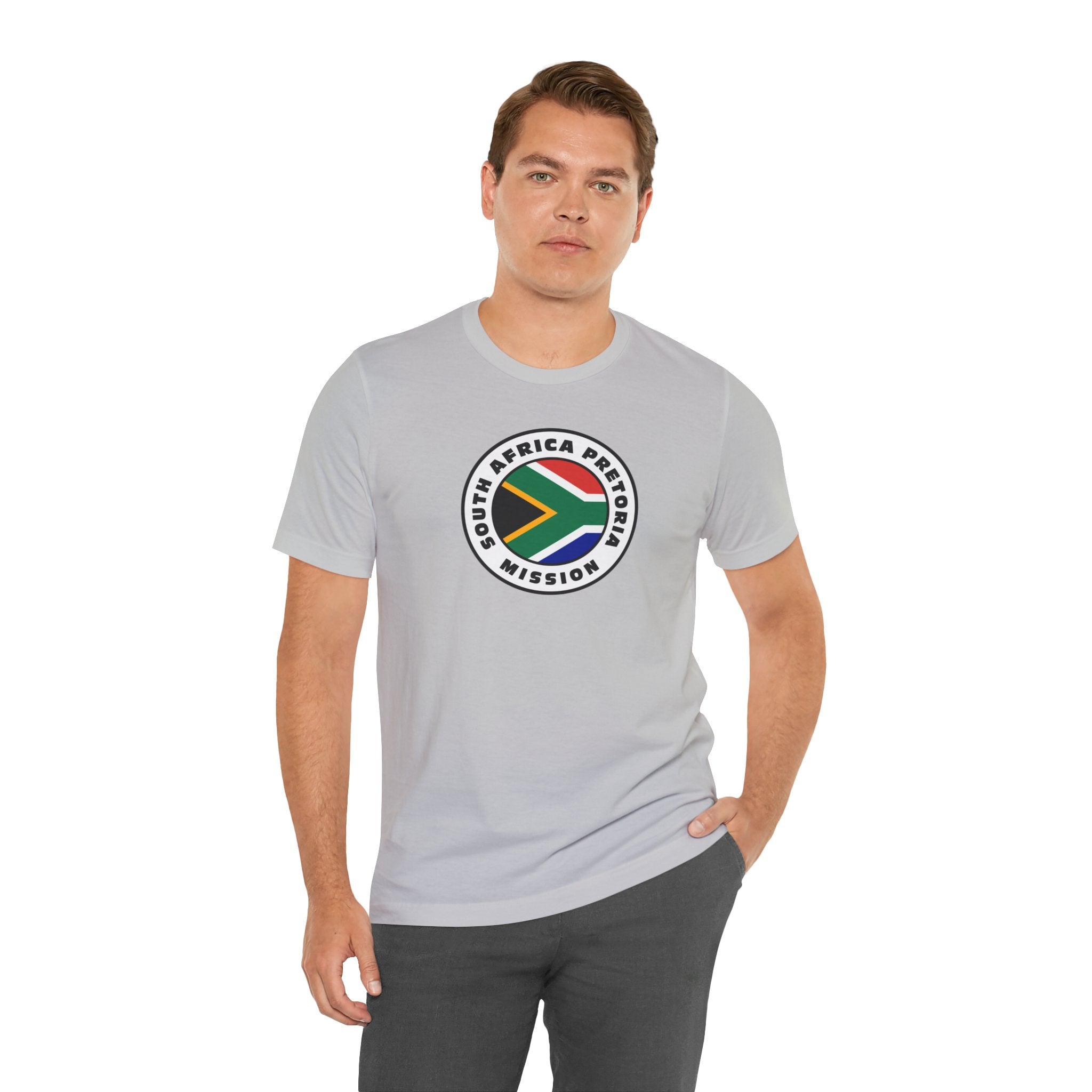 South Africa Pretoria Mission Flag Logo (White Border) T-shirt - Latter-Day Saint LDS Missionary Gift - Book of Mormon