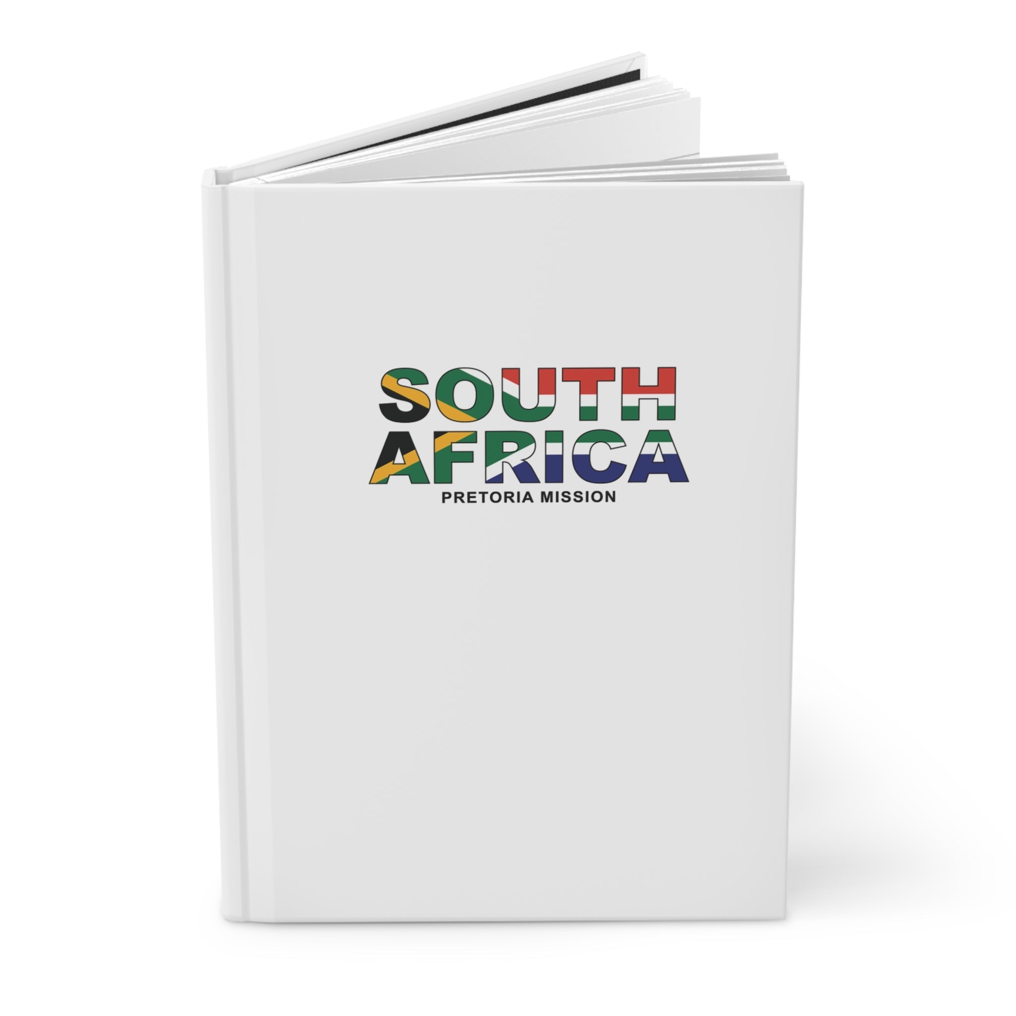 South Africa Pretoria Mission Flag Title White Hardcover Journal Matte - Latter-Day Saint LDS Missionary Gift - Book of Mormon