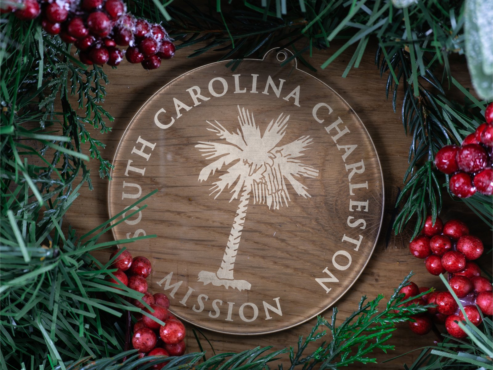LDS South Carolina Charleston Mission Christmas Ornament with Christmas Decorations