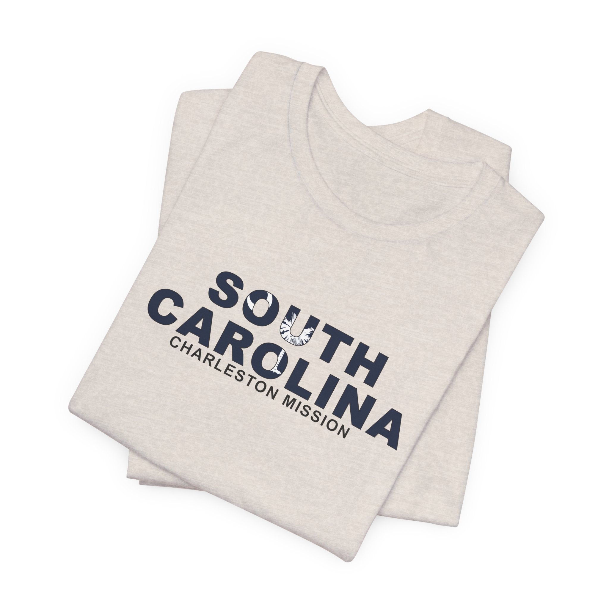 South Carolina Charleston Mission Flag Title T-shirt - Latter-Day Saint LDS Missionary Gift - Book of Mormon