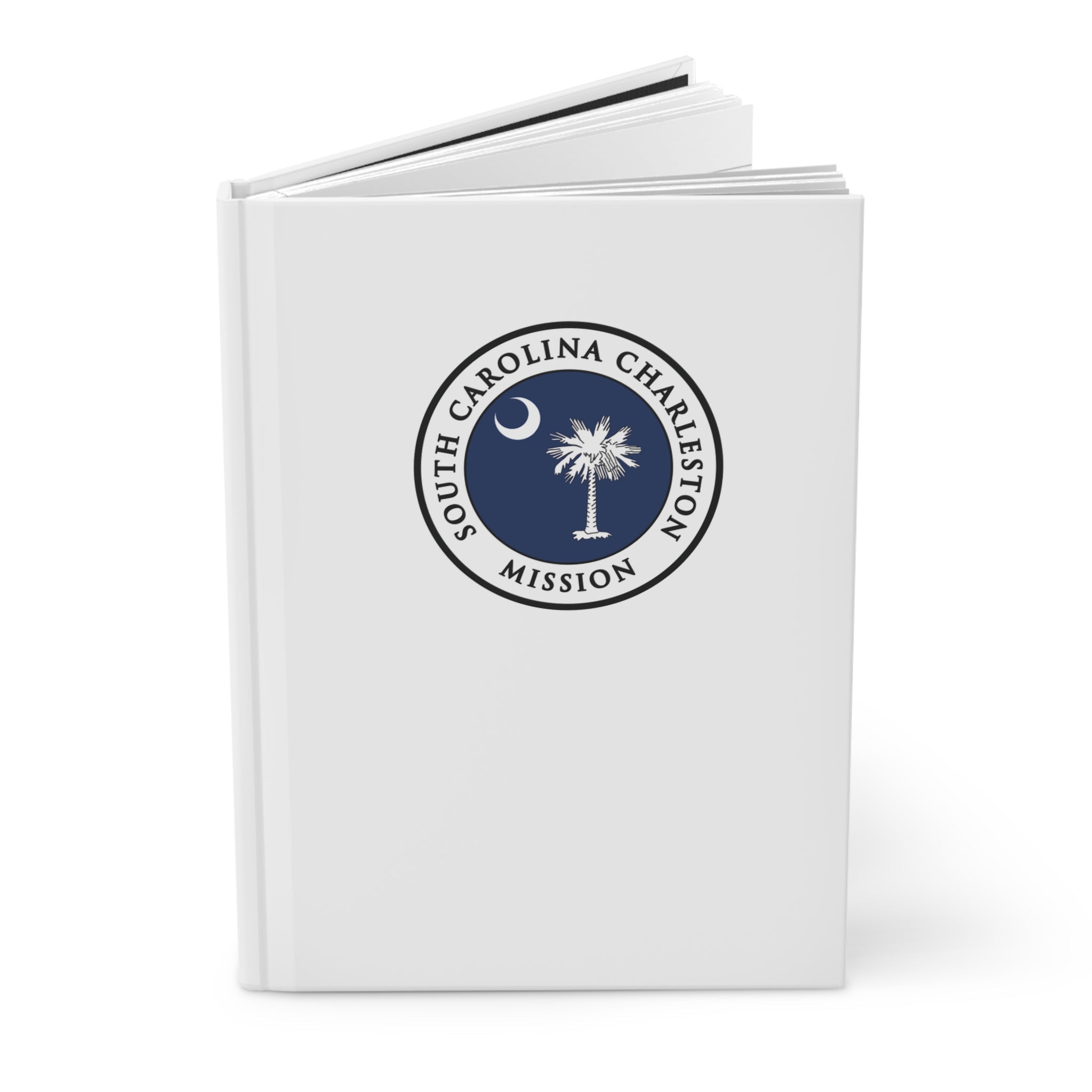 South Carolina Charleston Mission Logo Design White Hardcover Journal Matte - Latter-Day Saint LDS Missionary Gift - Book of Mormon