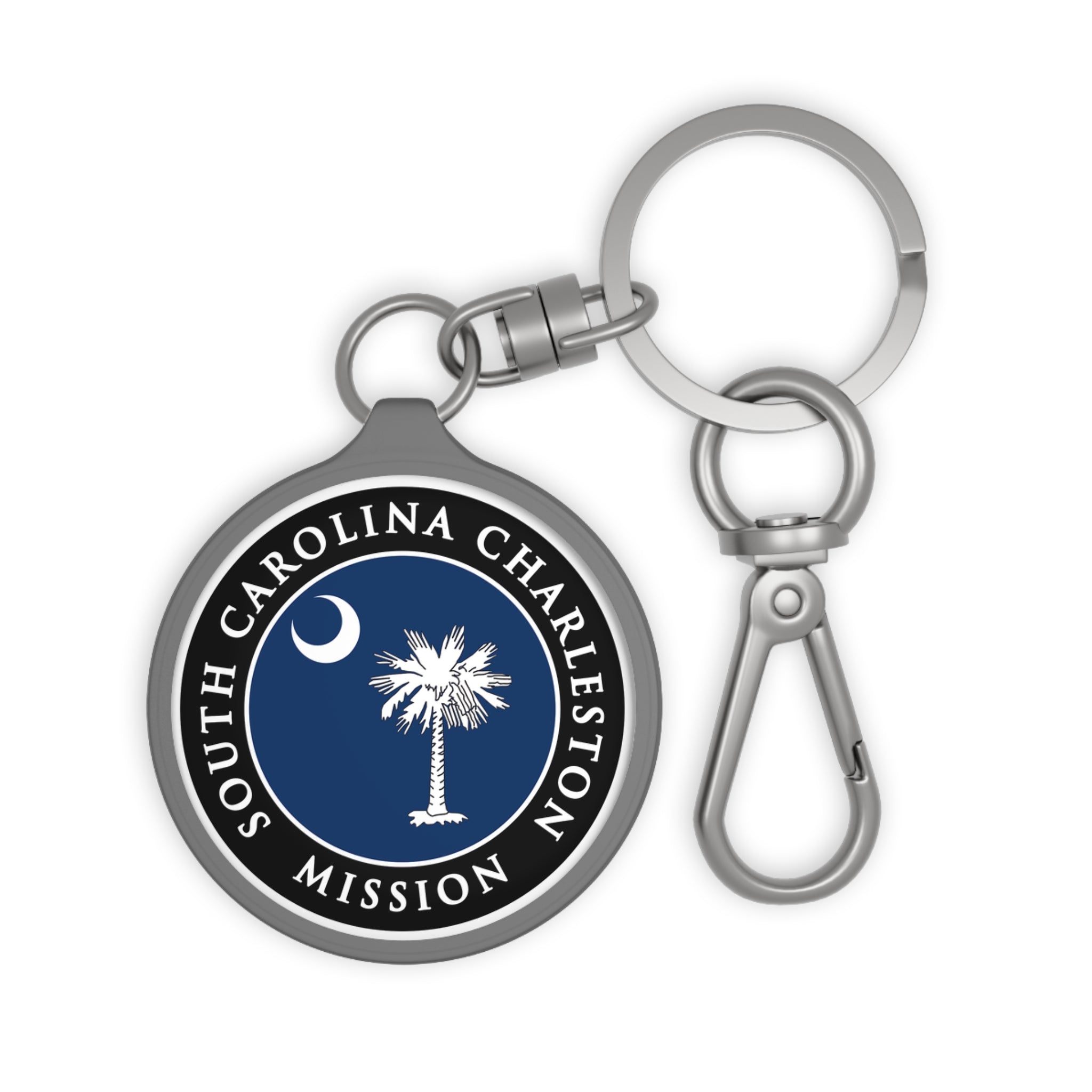South Carolina Charleston Mission State Flag Logo Key Tag - Latter-Day Saint LDS Missionary Gift - Book of Mormon