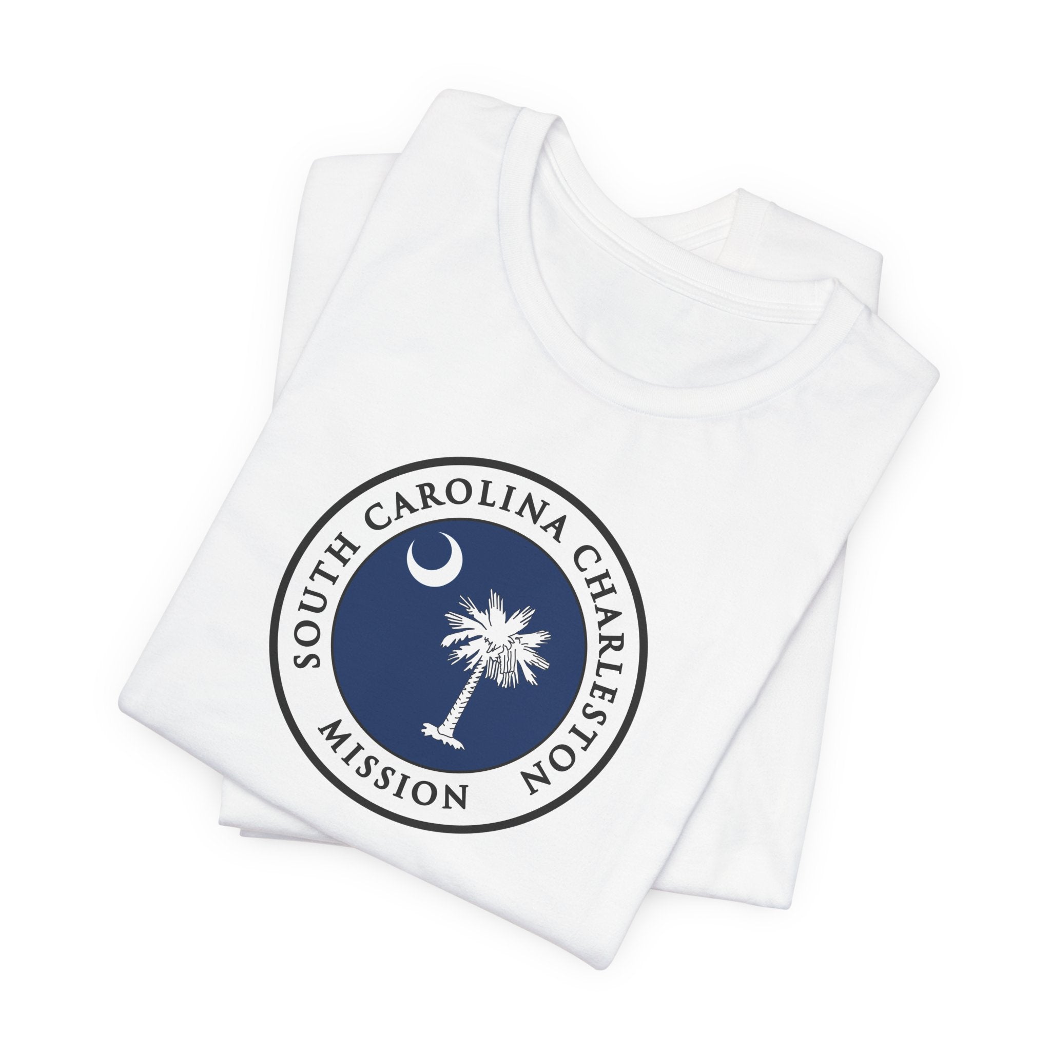 South Carolina Charleston Mission State Flag Logo (White Border) T-shirt - Latter-Day Saint LDS Missionary Gift - Book of Mormon